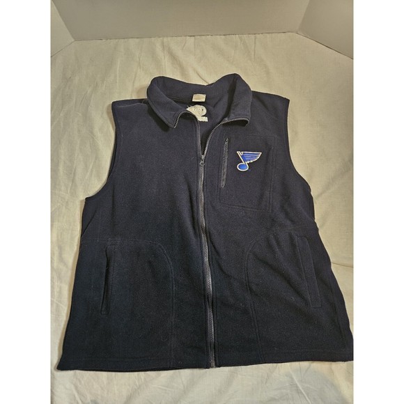 St. Louis Blues Fleece Zip Vest Adult Size Large Medium Promo Fox Sports Midwest - Picture 1 of 6